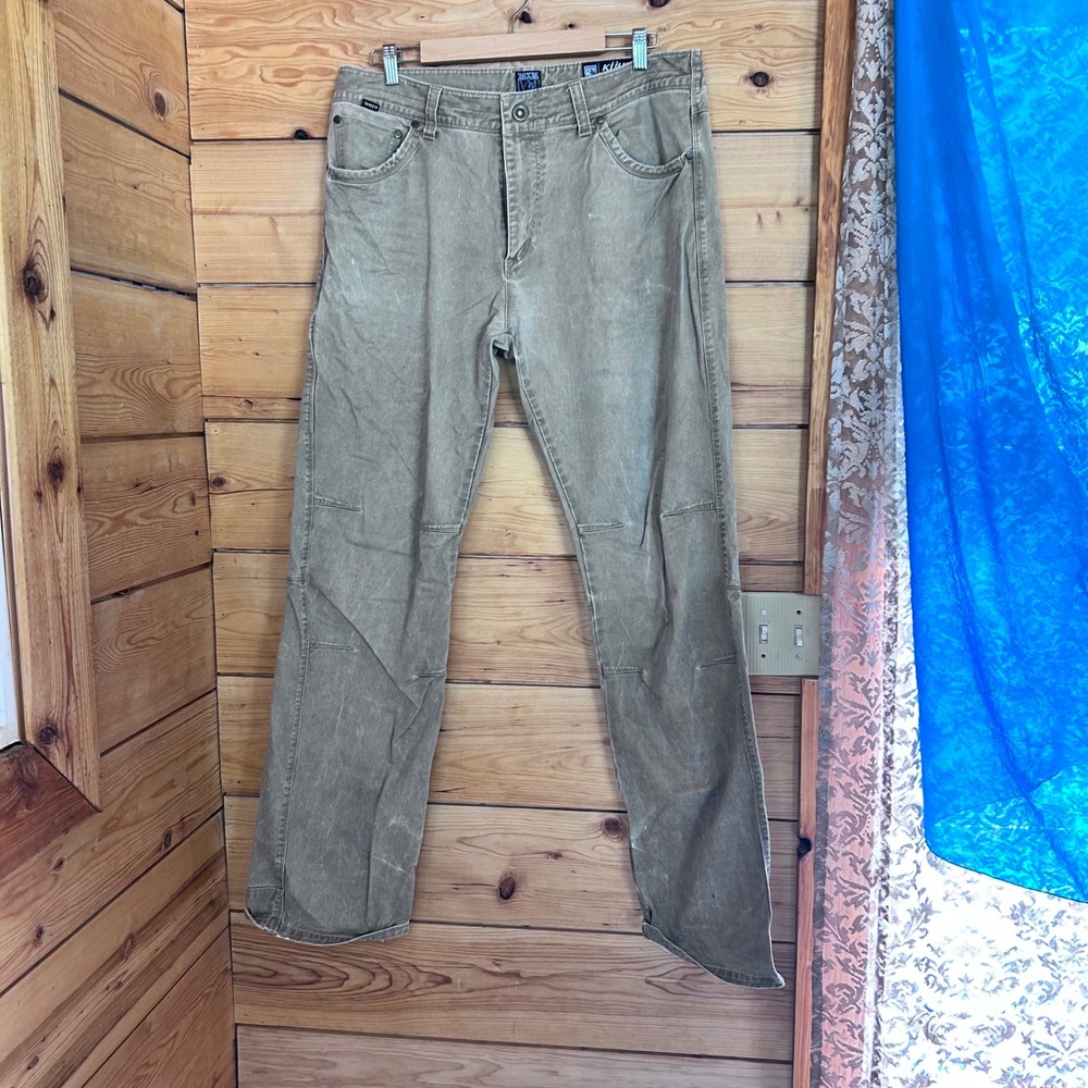 The Law Pants Mens 36x36 Khaki Canvas Hiking Work Utility Gorpcore Cargo Kuhl